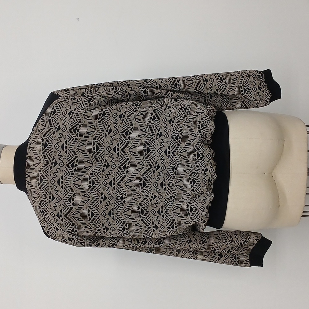Mind Code 80's Geometric Style Bomber Jacket Size L - Picture 3 of 9